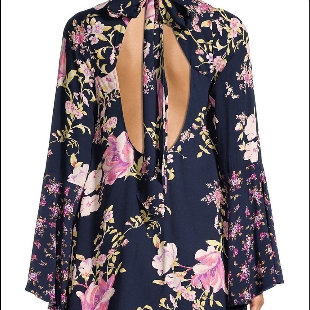 FREE PEOPLE Tate Flared Sleeves Floral Tunic Top - Picture 5 of 13
